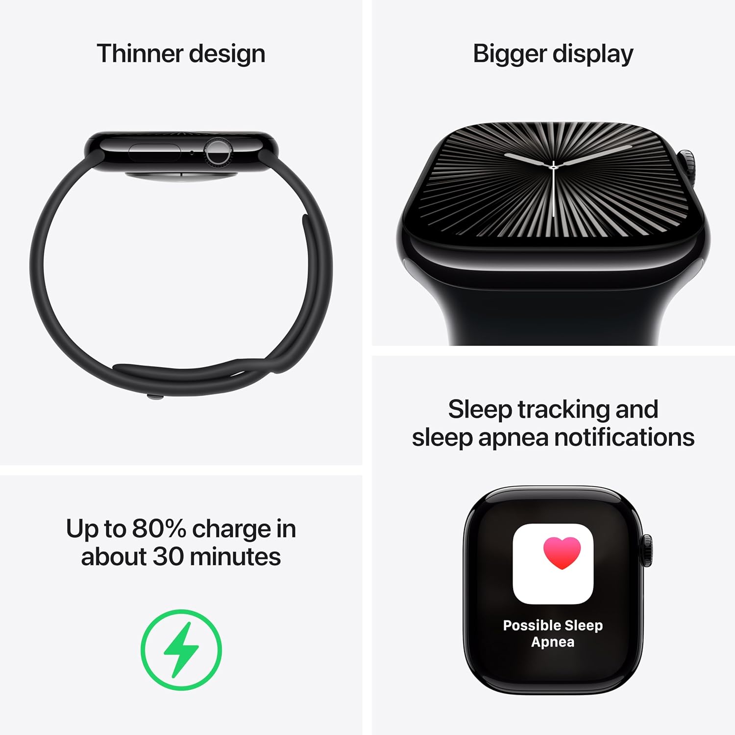 Apple Watch Series 10 Smartwatch with Jet Black Aluminium Case 