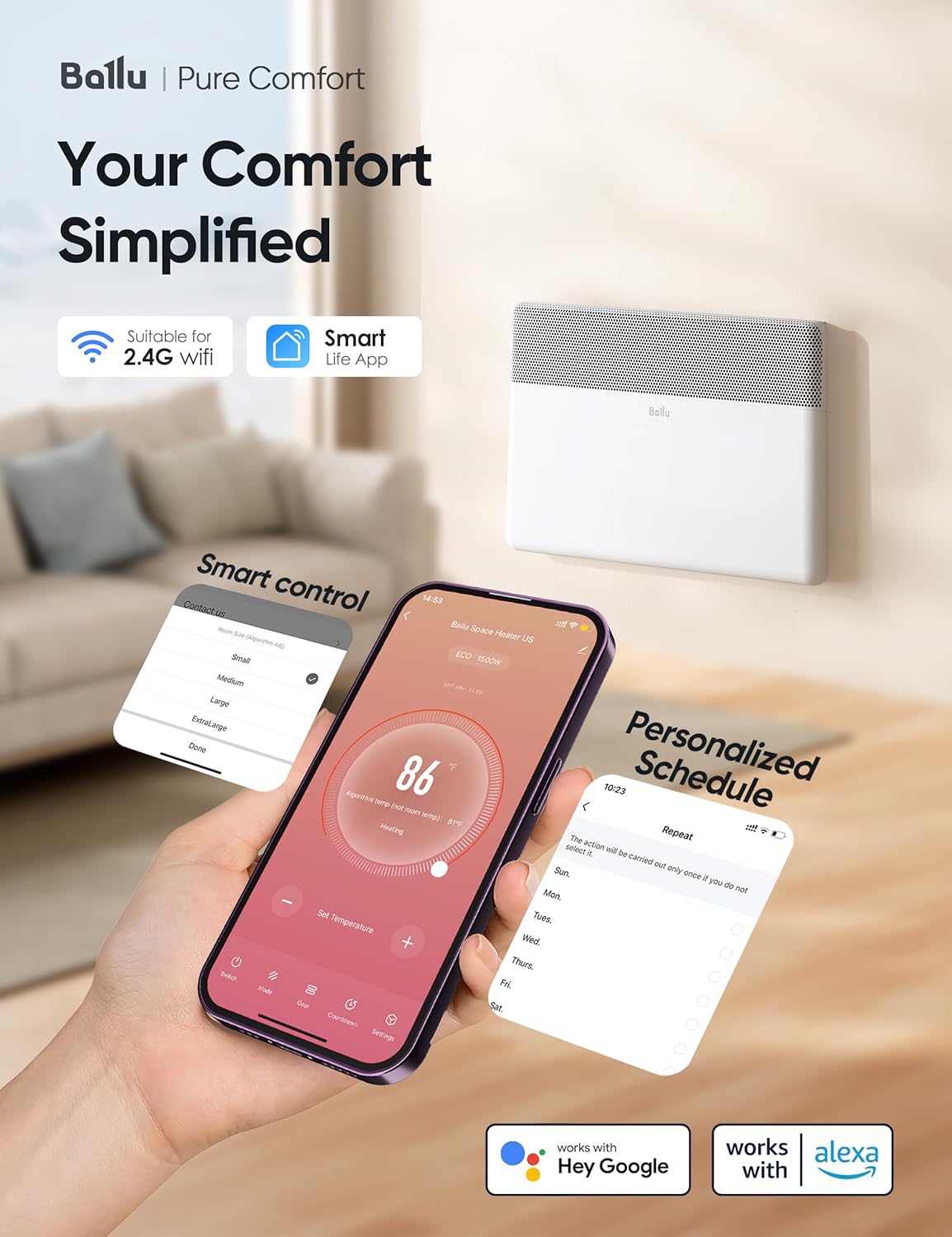 Ballu Convection Panel Space Heater