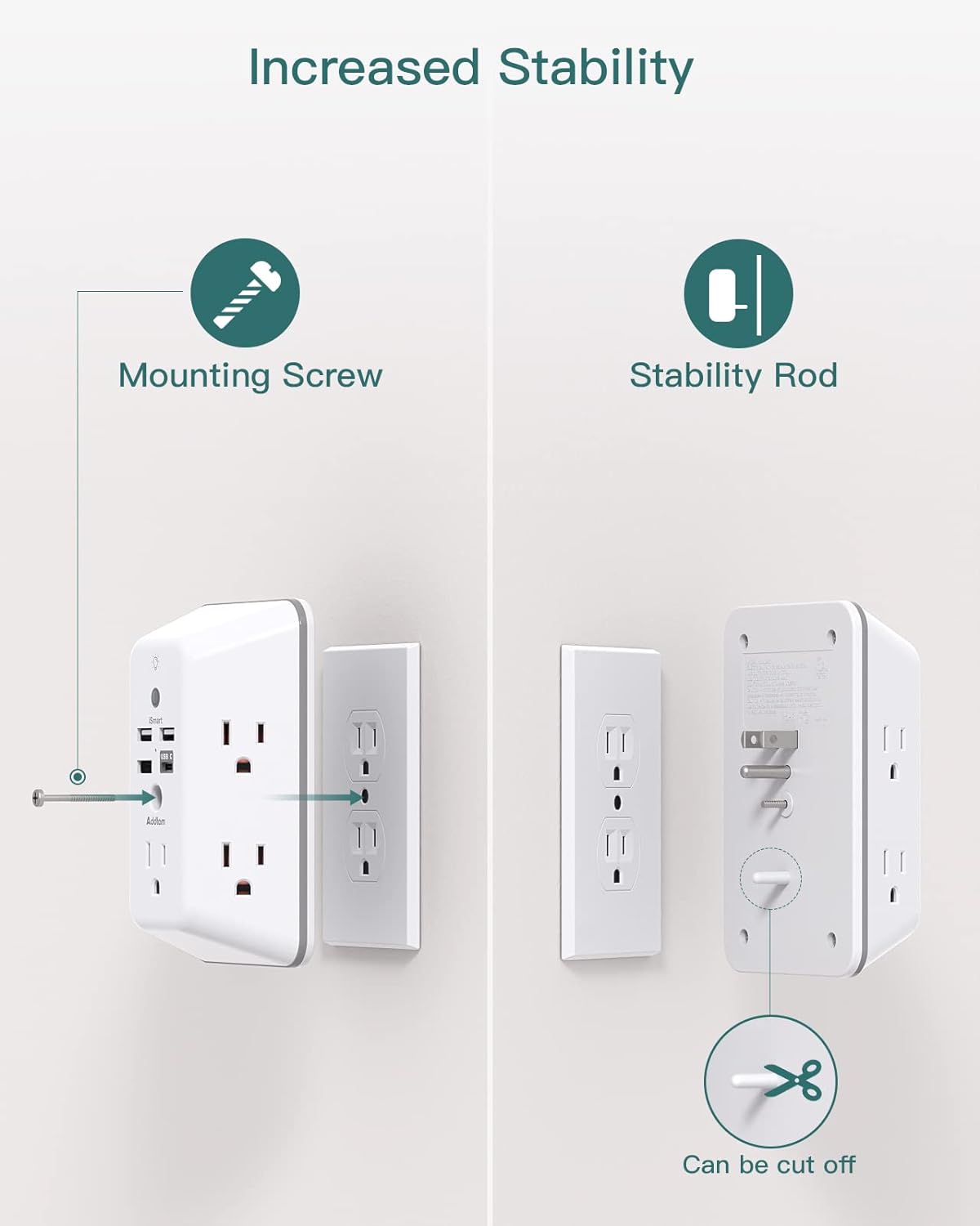 Surge Protector, Outlet Extender with Night Light