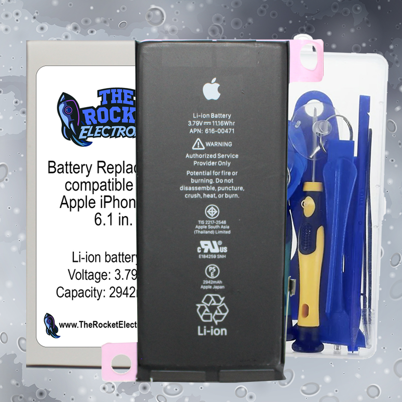 Battery Replacement for Apple iPhone XR 6.1 in. With Repair Tool Kit Set