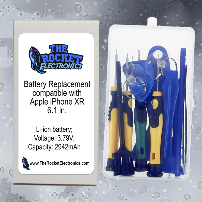 Battery Replacement for Apple iPhone XR 6.1 in. With Repair Tool Kit Set