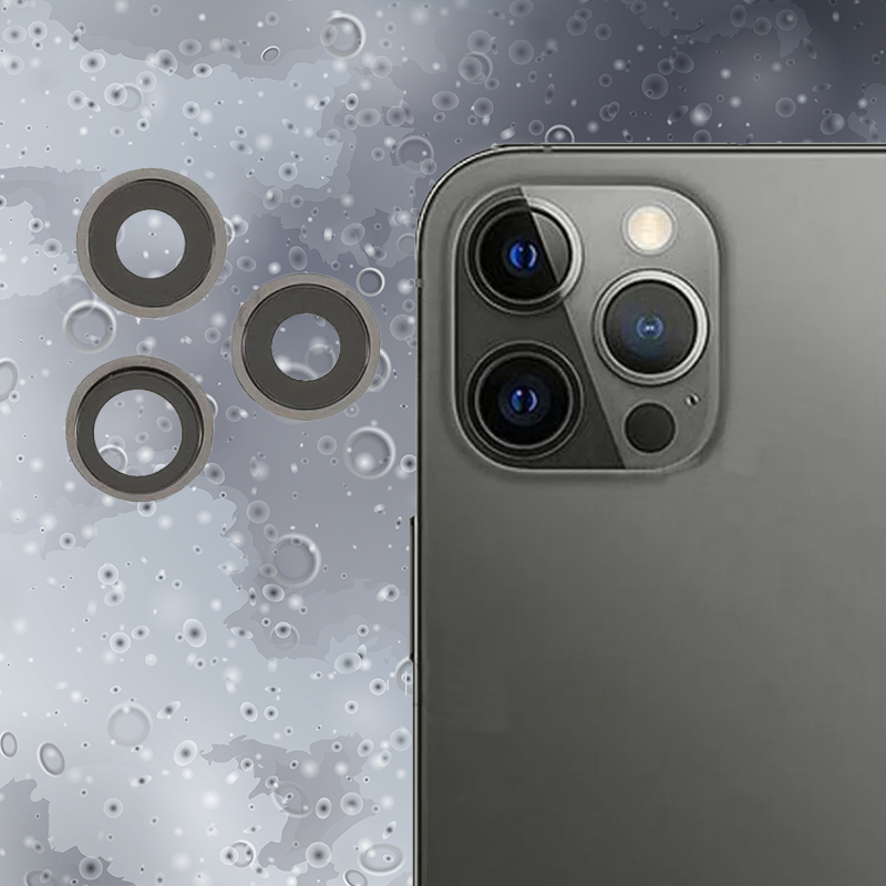 Back Rear Camera Lens Ring Cover with Glass for iPhone 12 Pro Max 6.7 inch