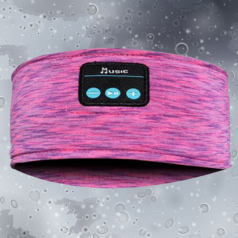 Bluetooth Headband Wireless Music Sleeping Earphone Headphone Sleep Earbud HD Stereo Speaker for Sleeping, Workout, Jogging, Yoga - Rose