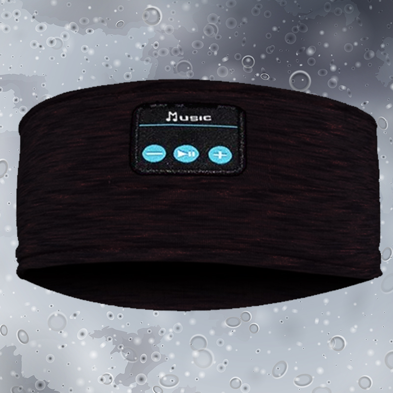 Bluetooth Headband Wireless Music Sleeping Earphone Headphone Sleep Earbud HD Stereo Speaker for Sleeping, Workout, Jogging, Yoga - Black